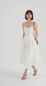 Load image into Gallery viewer, Tailored Pocket Cami Dress in White