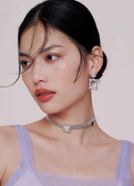 Load image into Gallery viewer, Diamante Square Drop Earrings