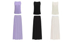 Load image into Gallery viewer, Pleated Knit Top + Maxi Skirt Set
