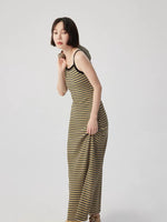 Load image into Gallery viewer, Striped Cami Knit Maxi Dress in Multi