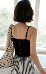 Load image into Gallery viewer, Padded Double Strap Cami Top in Black