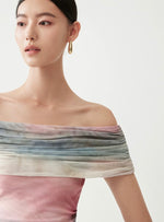 Load image into Gallery viewer, Off Shoulder Stretch Top in Multi