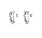 Load image into Gallery viewer, Diamante Cross Earrings