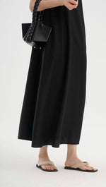 Load image into Gallery viewer, Button Back Tank Pocket Maxi Dress in Black