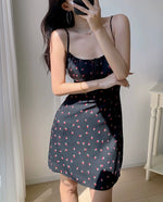 Load image into Gallery viewer, Boysenberry Printed Mini Dress in Black