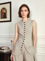 Load image into Gallery viewer, Multi Button Vest Top- S