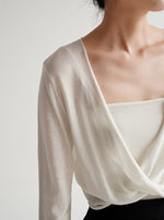 Load image into Gallery viewer, Tencel Blend Twist Top in White