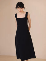 Load image into Gallery viewer, Tencel Pocket Dress in Black- XL