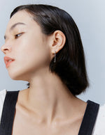 Load image into Gallery viewer, Asymmetric Hoop + Cuff Drape Earrings