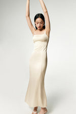 Load image into Gallery viewer, Cami Square Neck Maxi Dress in Gold
