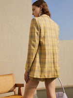 Load image into Gallery viewer, Plaid Mini Wrap Skirt in Yellow