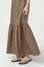 Load image into Gallery viewer, Halter Panel Tent Maxi Dress in Brown