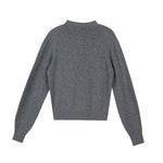 Load image into Gallery viewer, Classic Wool Blend Round Neck Cardigan in Grey
