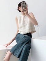 Load image into Gallery viewer, Sequin Sleeveless Top in White