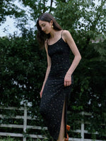 Load image into Gallery viewer, Floral Stretch Maxi Dress in Black