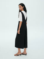 Load image into Gallery viewer, Asymmetric Sleeveless Midi Pocket Jumpsuit in Black
