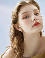 Load image into Gallery viewer, Square Hoop Diamante Earrings