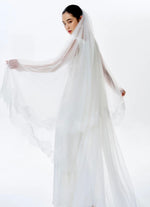 Load image into Gallery viewer, Drape Mermaid Gown in White