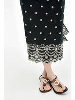 Load image into Gallery viewer, Embroidered Floral Shift Dress in Black