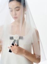 Load image into Gallery viewer, Bow Back Pocket Tailored Dress in White