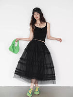 Load image into Gallery viewer, Layered Tulle Skirt in Black