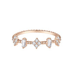 Load image into Gallery viewer, Set of 4 Rose Gold Diamante Rings
