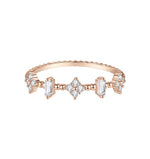 Load image into Gallery viewer, Set of 4 Rose Gold Diamante Rings