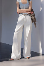 Load image into Gallery viewer, Cotton Wide Leg Jeans in White