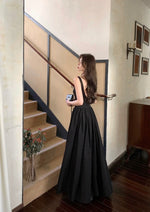 Load image into Gallery viewer, Drop Back Sleeveless Stretch Maxi Dress in Black