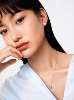 Load image into Gallery viewer, Horseshoe Pearl Diamante Necklace