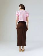 Load image into Gallery viewer, Sleek Maxi Skirt in Brown
