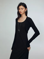 Load image into Gallery viewer, Cropped Stretch Bolero in Black