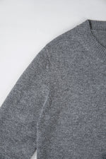 Load image into Gallery viewer, Classic Wool Blend Round Neck Cardigan in Grey