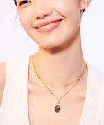 Load image into Gallery viewer, Double Chain Lady Pendant Necklace