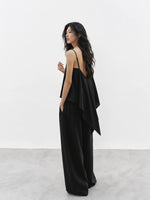 Load image into Gallery viewer, Tencel Asymmetric Cami // Pants Set in Black