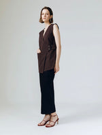 Load image into Gallery viewer, Helsey Tailored Vest in Brown