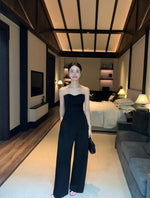 Load image into Gallery viewer, Bustier Pocket Maxi Jumpsuit in Black