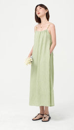 Load image into Gallery viewer, Textured Bead Cami Strap Pocket Maxi in Green
