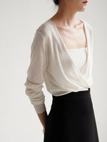 Load image into Gallery viewer, Tencel Blend Twist Top in White