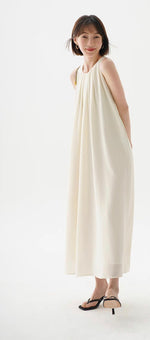 Load image into Gallery viewer, 2-Way Tank Tie Maxi Dress in Cream
