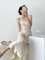 Load image into Gallery viewer, Textured Flare Hem Dress in Cream