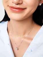 Load image into Gallery viewer, Horseshoe Pearl Diamante Necklace