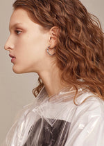Load image into Gallery viewer, Textured C Loop Earrings