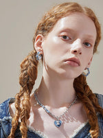 Load image into Gallery viewer, Denim Link Chain Earrings