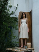 Load image into Gallery viewer, Textured Cami Mid Dress in Cream