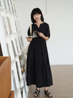 Load image into Gallery viewer, Relaxed Pocket Maxi Dress in Black