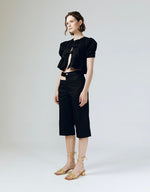 Load image into Gallery viewer, Flair Ribbon Top in Black