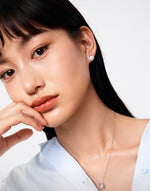 Load image into Gallery viewer, Horseshoe Pearl Diamante Earrings