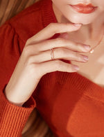 Load image into Gallery viewer, Set of 4 Rose Gold Diamante Rings