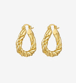Load image into Gallery viewer, Twist Loop Earrings in Gold